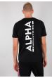 Tričko ALPHA INDUSTRIES Backprint čierna