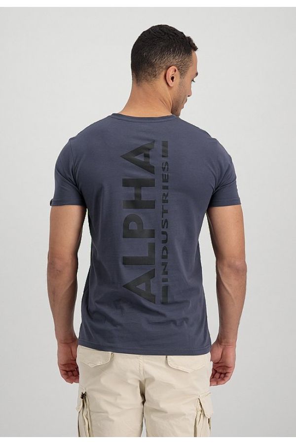 Tričko ALPHA INDUSTRIES Backprint grey