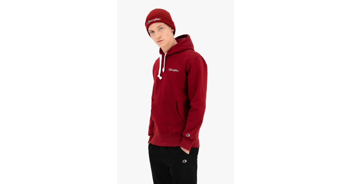 Red champion hot sale hoodie jd