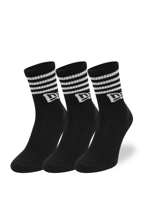 Ponožky NEW ERA Stripe 3pack Black