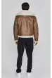 Bunda SIKSILK Aviator Jacket brown/white