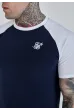 Tričko SIKSILK Raglan Tee white/navy