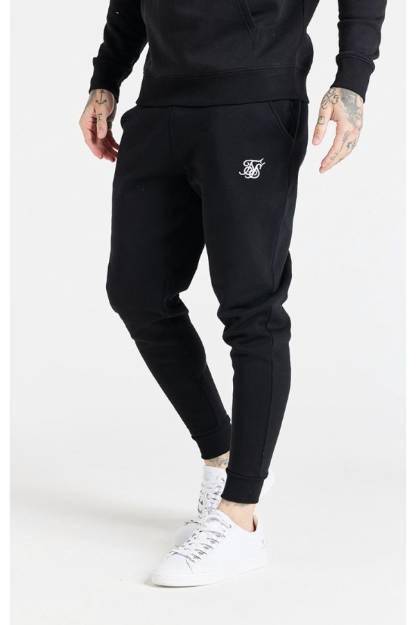 Tepláky SIK SILK Core Fitted Jogger Black
