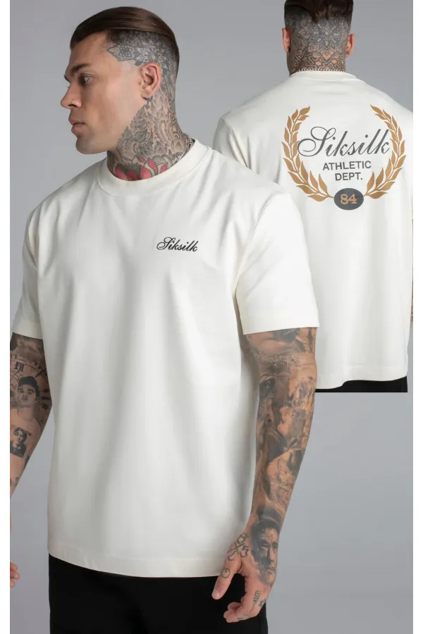 Tričko SIKSILK Graphic Tshirt ecru
