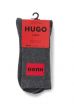 Ponožky HUGO 2-pack Rib Label grey